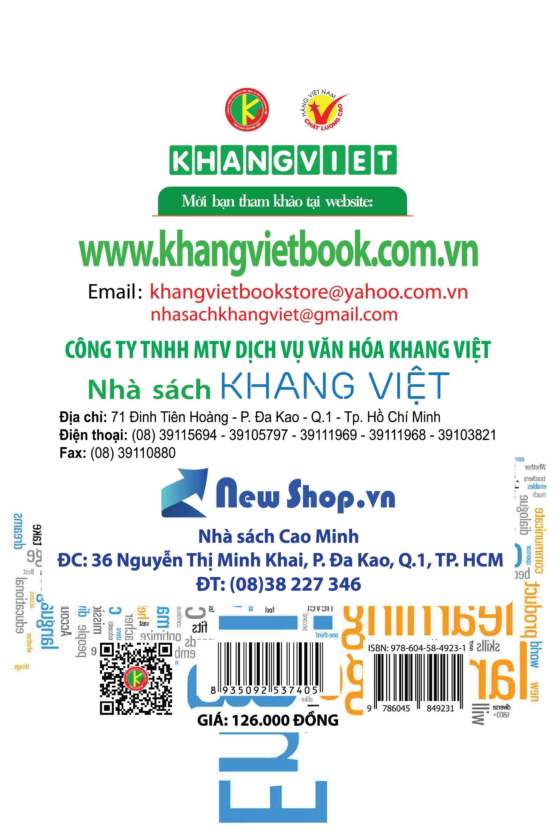 Bìa sau 100 Đề Kiễm Tra Tiếng Anh 8